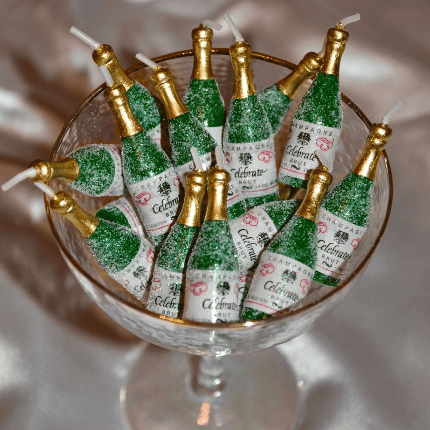 mini FIZZY CHAMPAGNE CANDLES - SET OF 12 - House of Savage