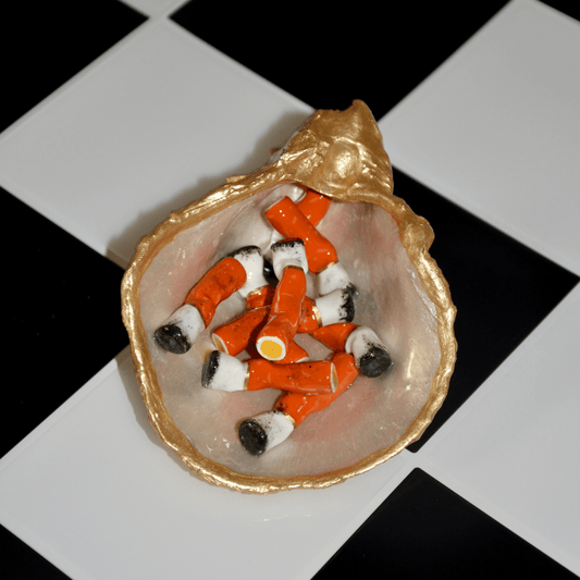 OYSTER SHELL CIGARETTE SCULPTURE - House of Savage