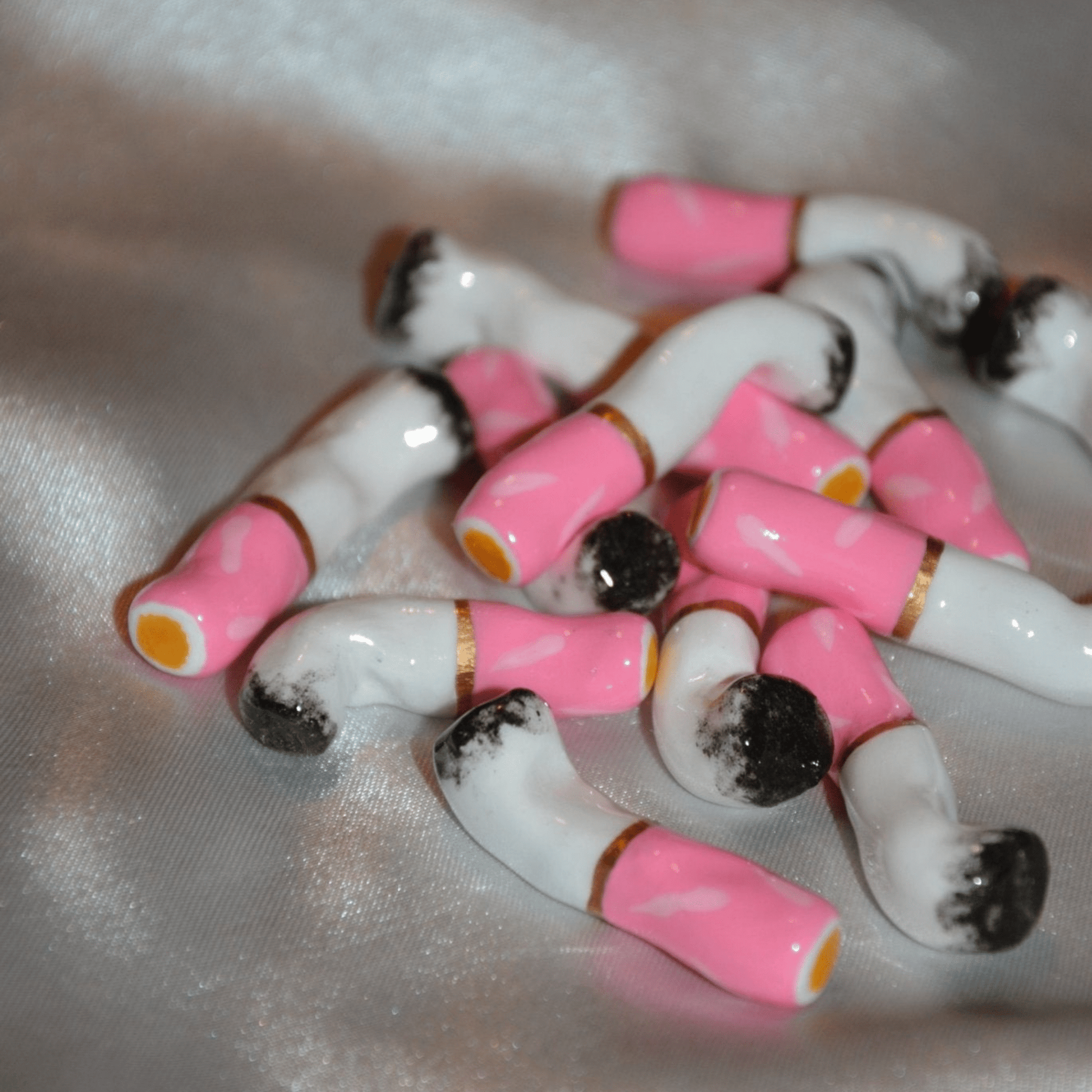 PINK CERAMIC CIGARETTES - SET OF THREE - House of Savage