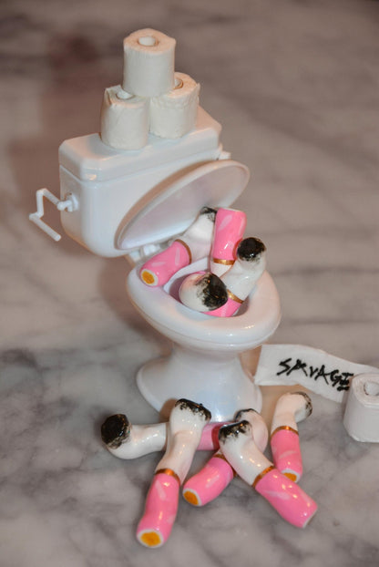 PINK CERAMIC CIGARETTES - SET OF THREE - House of Savage