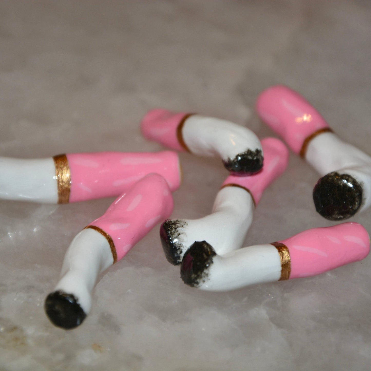 PINK CERAMIC CIGARETTES - SET OF THREE - House of Savage