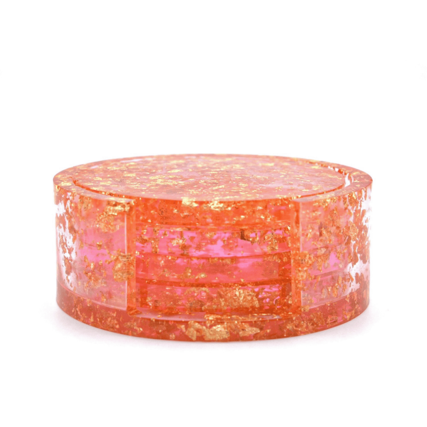 PINK GOLD LEAF COASTER SET - House of Savage