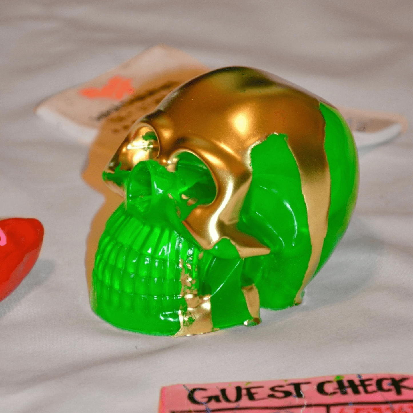 SAVAGE ACRYLIC GREEN APPLE SKULL - House of Savage