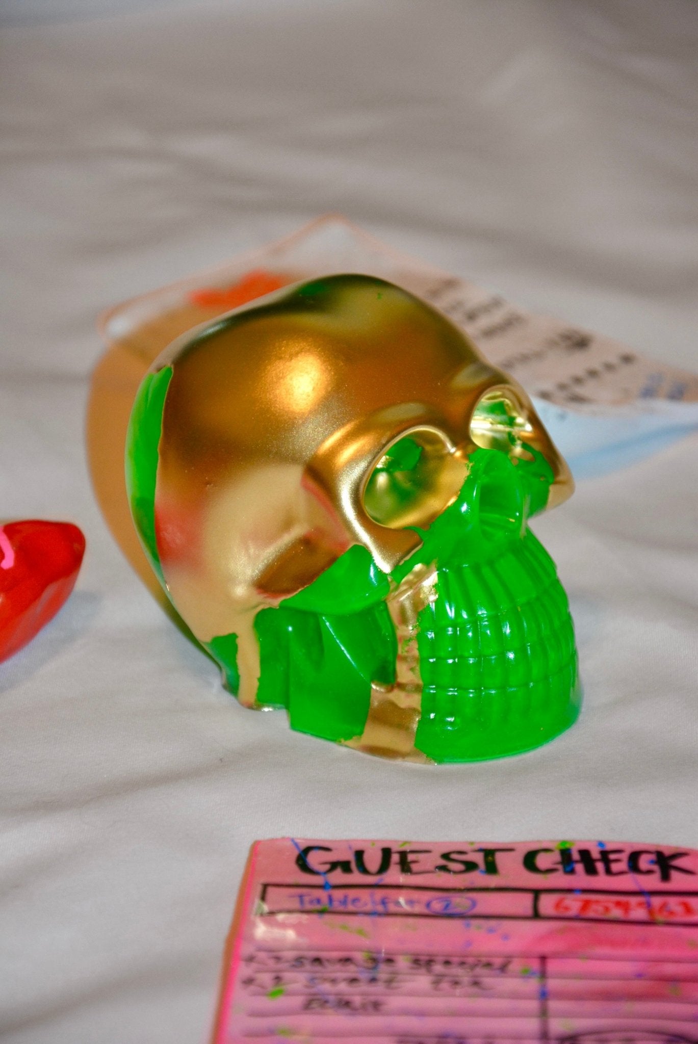 SAVAGE ACRYLIC GREEN APPLE SKULL - House of Savage