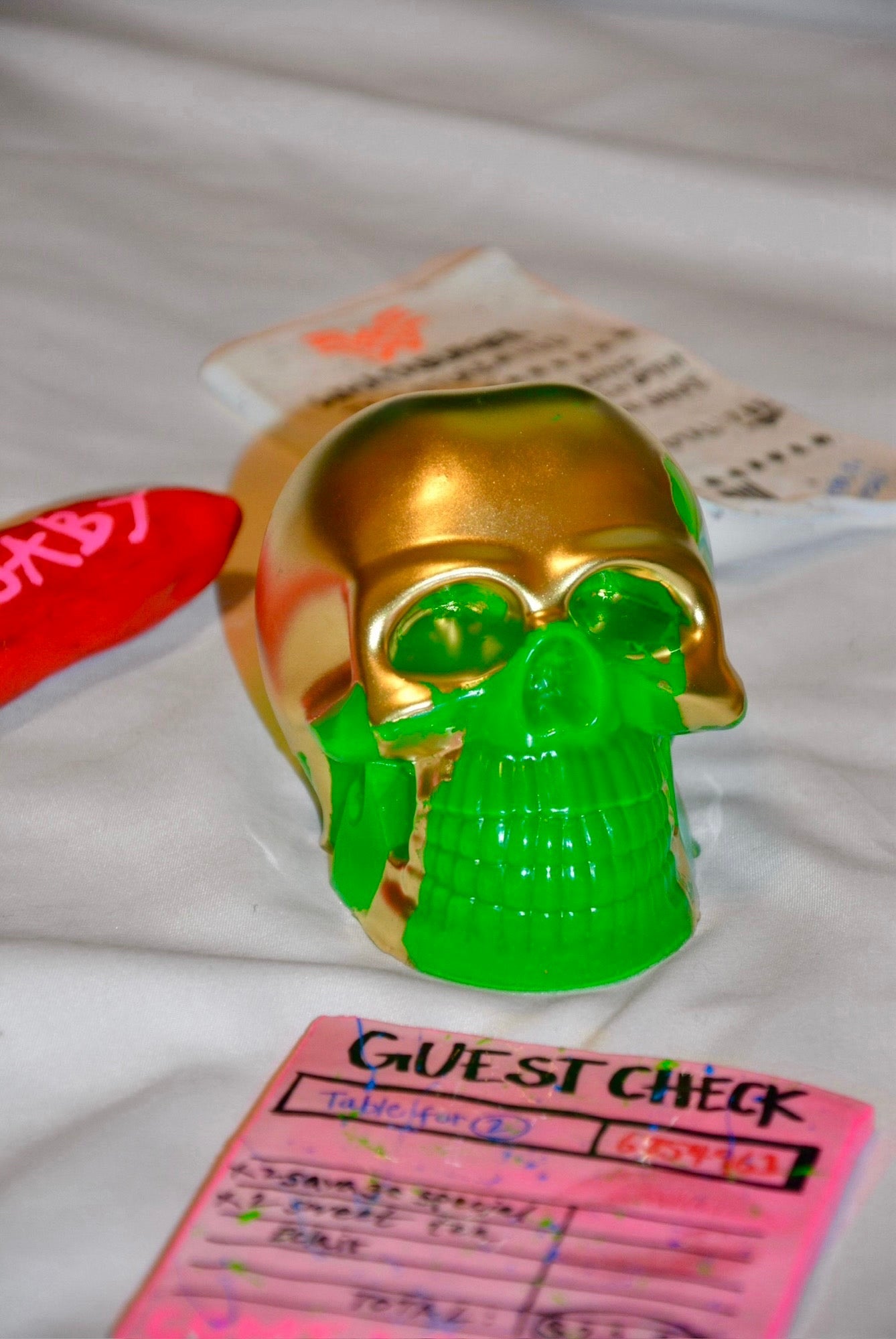 SAVAGE ACRYLIC GREEN APPLE SKULL - House of Savage