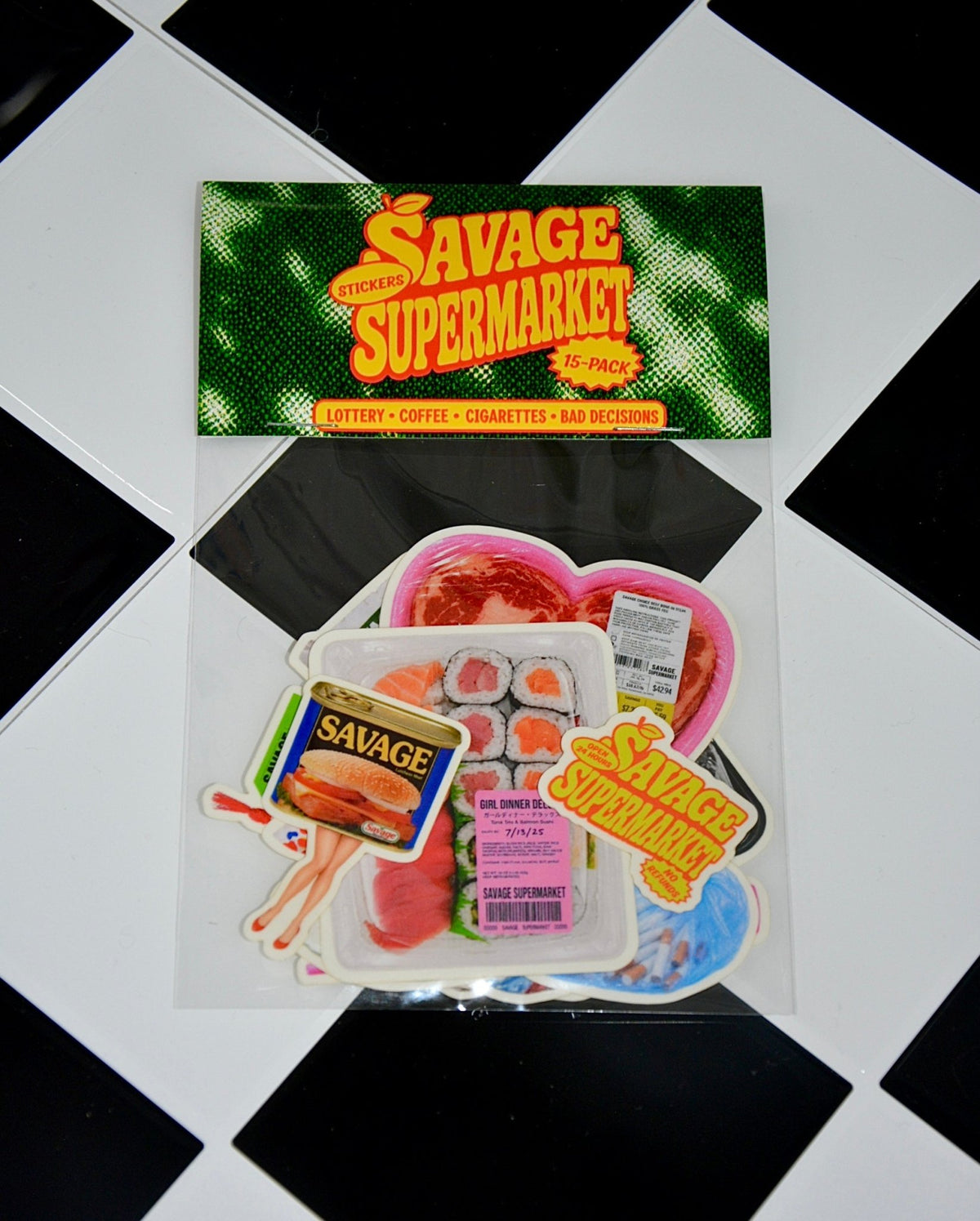SAVAGE SUPERMARKET STICKER PACK - House of Savage