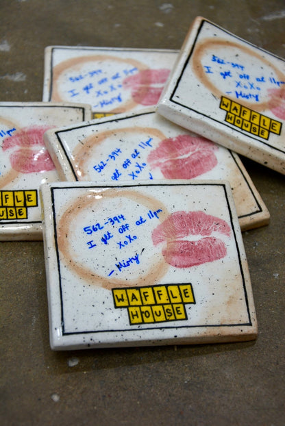 USED DINER NAPKIN COASTER - House of Savage